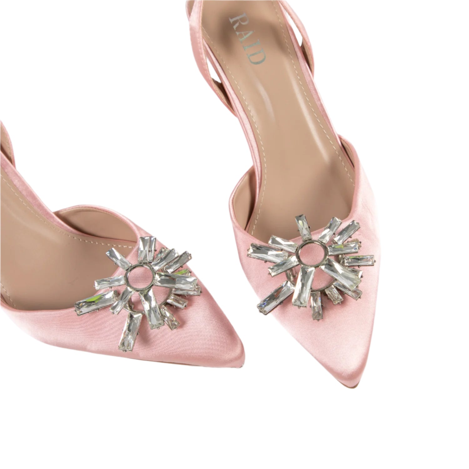 RAID Aisha Slingback Heeled Pump In Baby Pink