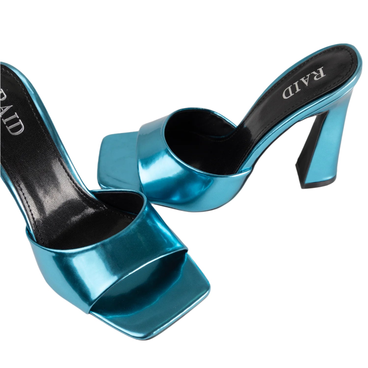 RAID Alenna Heeled Mules in Blue