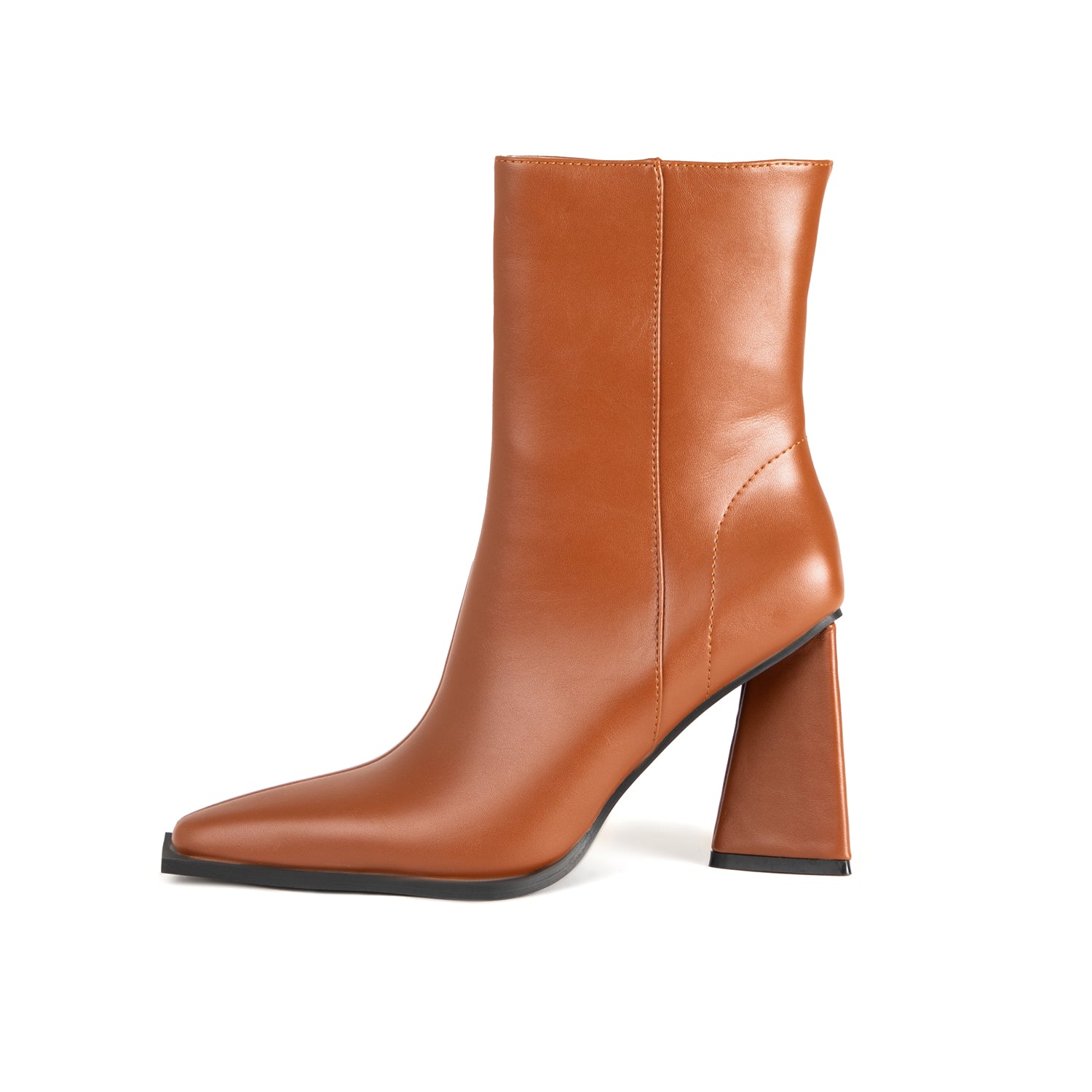 RAID Alessa Block Heeled Ankle Boots in Brown