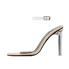 RAID BEBO Alisah Perspex Heel in Nude