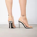 RAID BEBO Alisah Perspex Heel in Nude