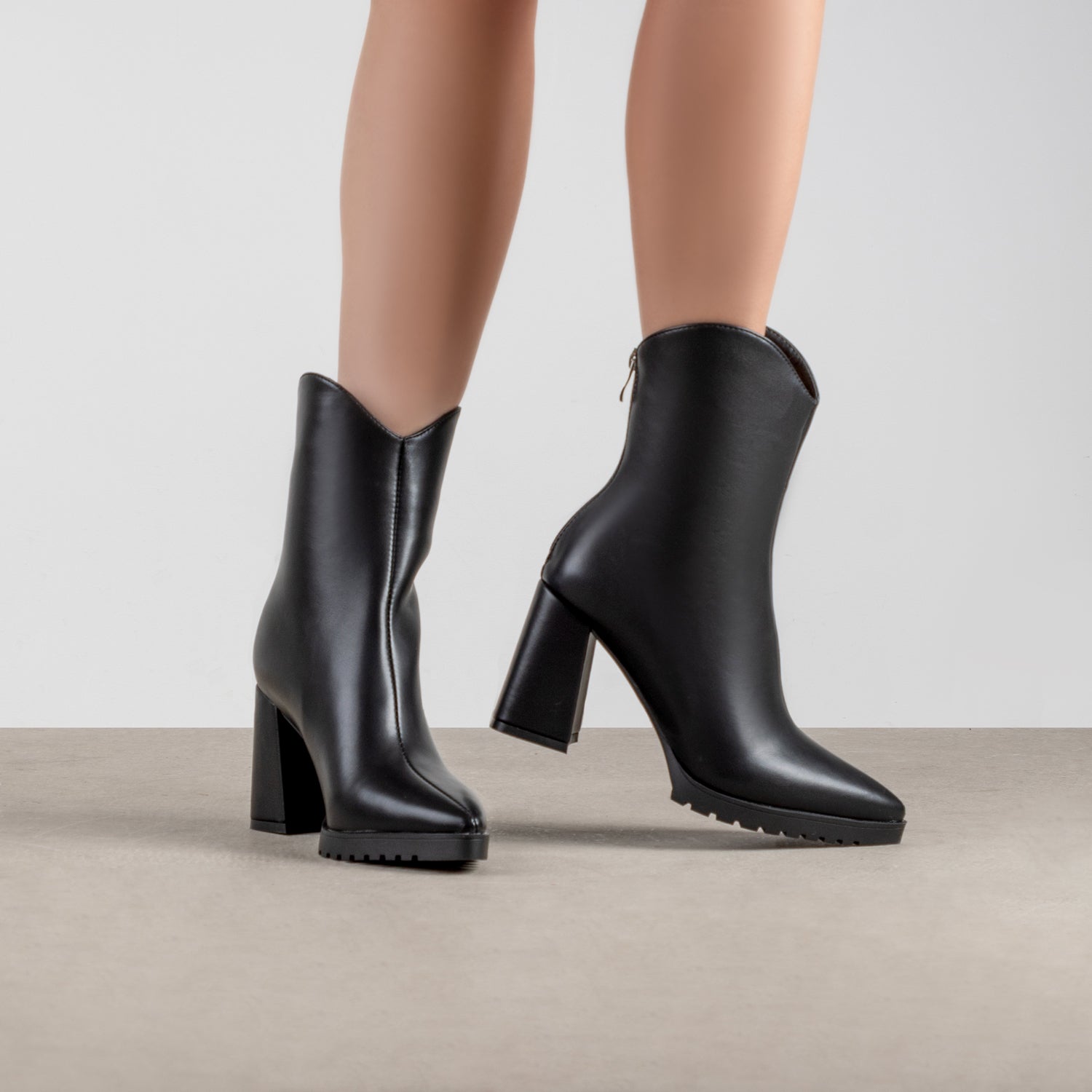 RAID Alizaa Block Heeled Ankle Boots in Black