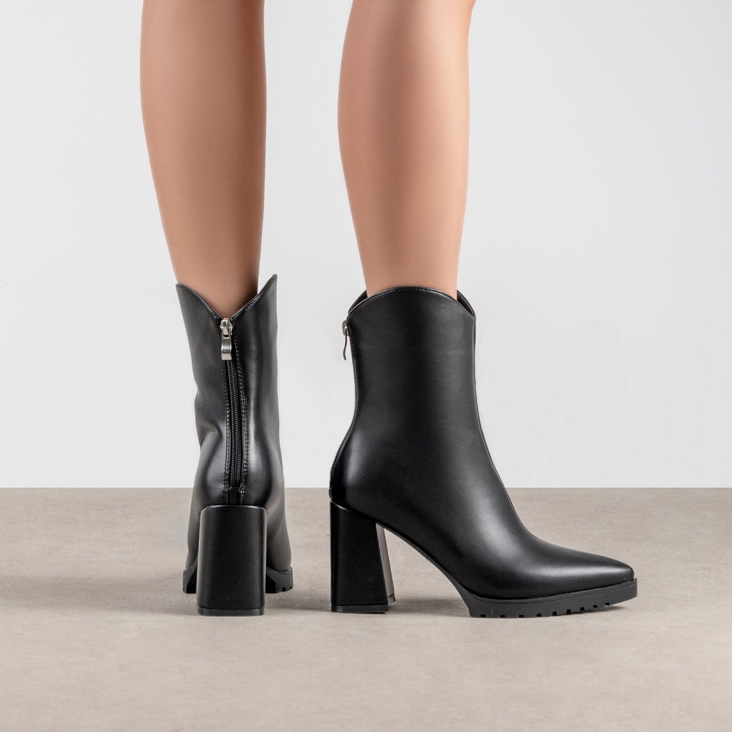 RAID Alizaa Block Heeled Ankle Boots in Black