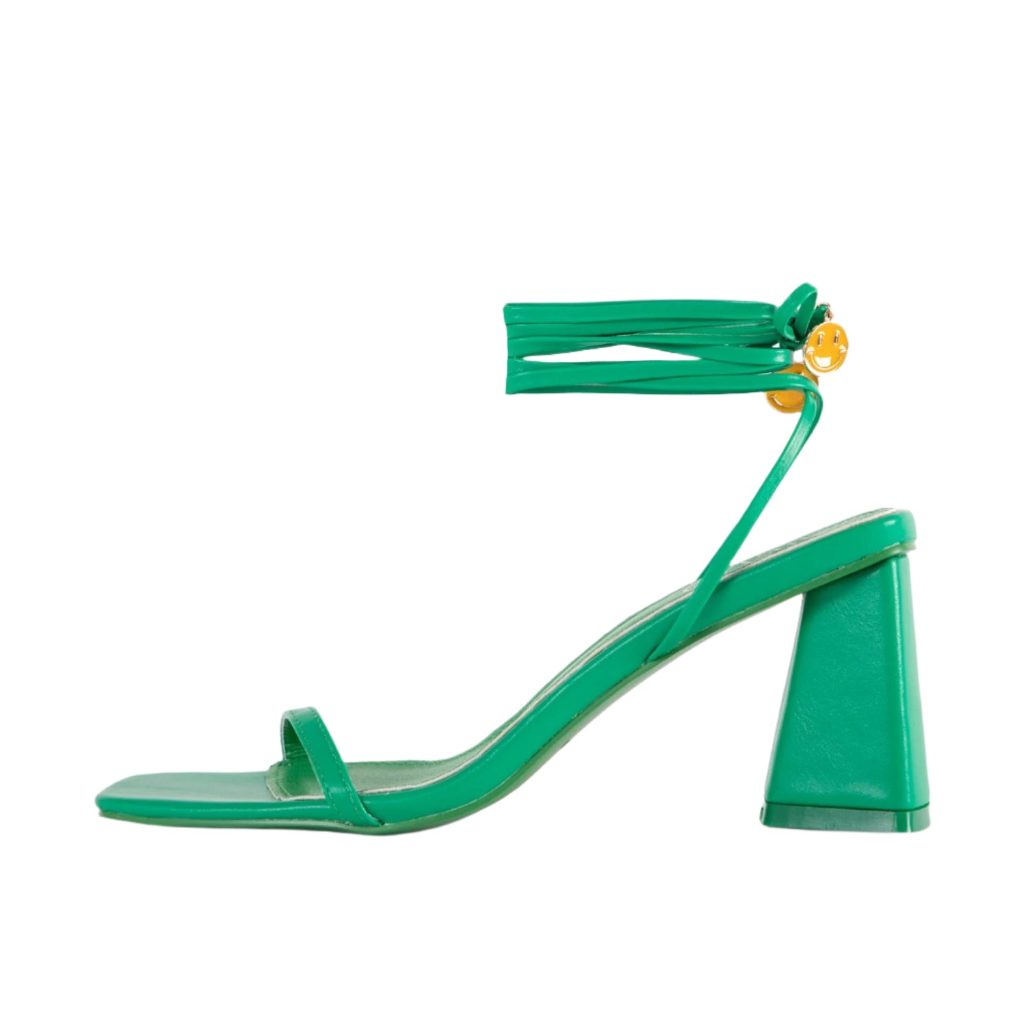 RAID Annie Lace Up Block Heel In Green