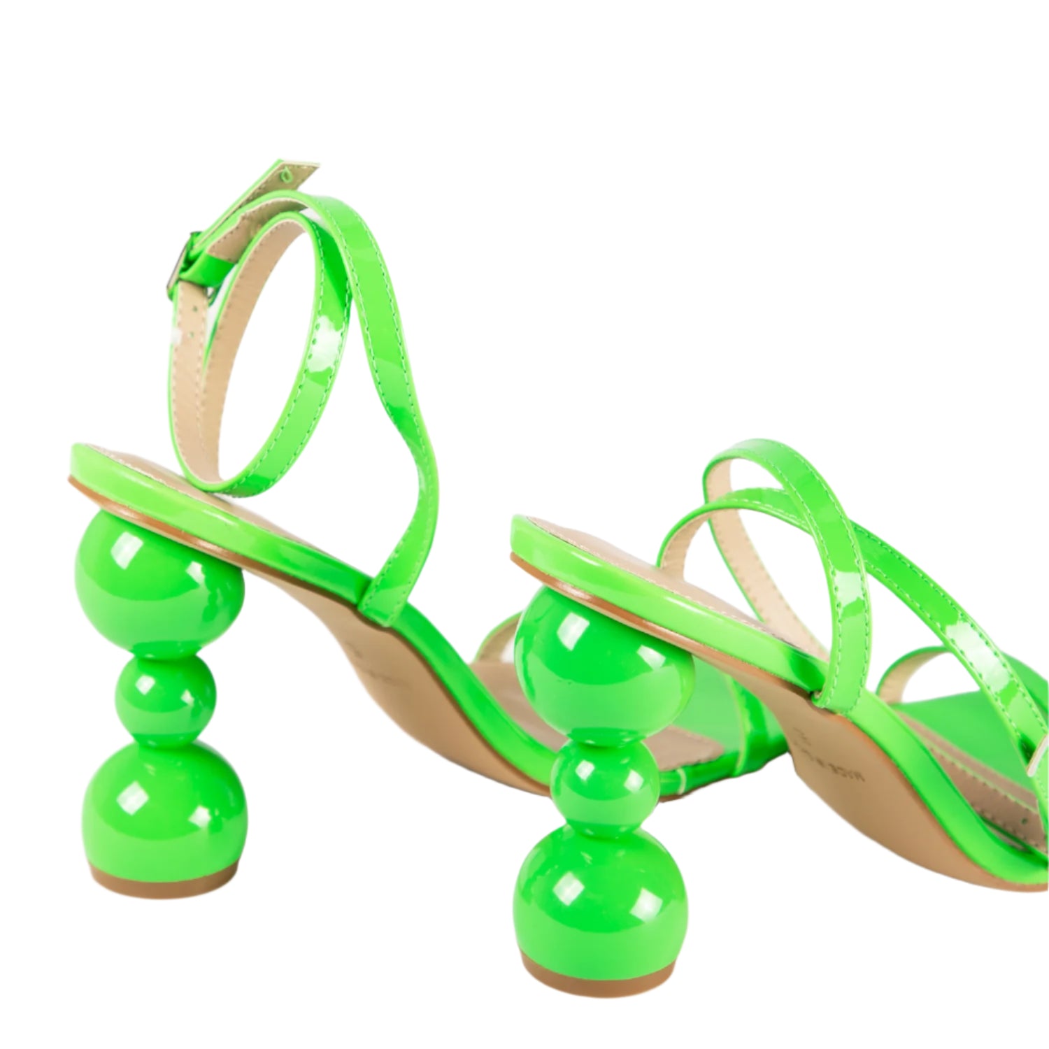 RAID Ashby Heeled Sandal in Pink Green