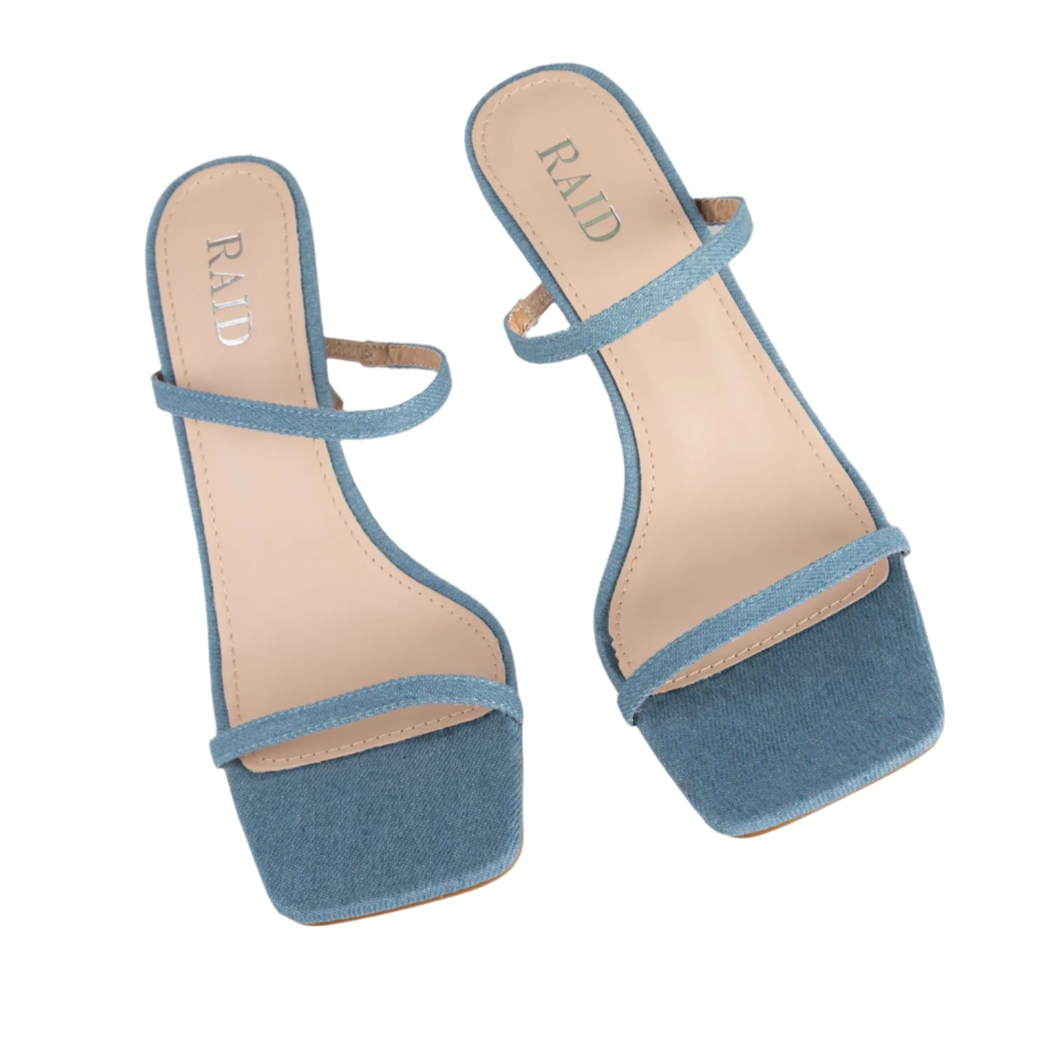 RAID Audley Heeled Mules in Blue