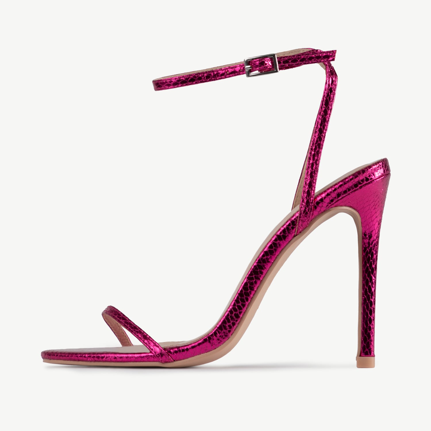 RAID Avani Stiletto Sandal In Pink Snake