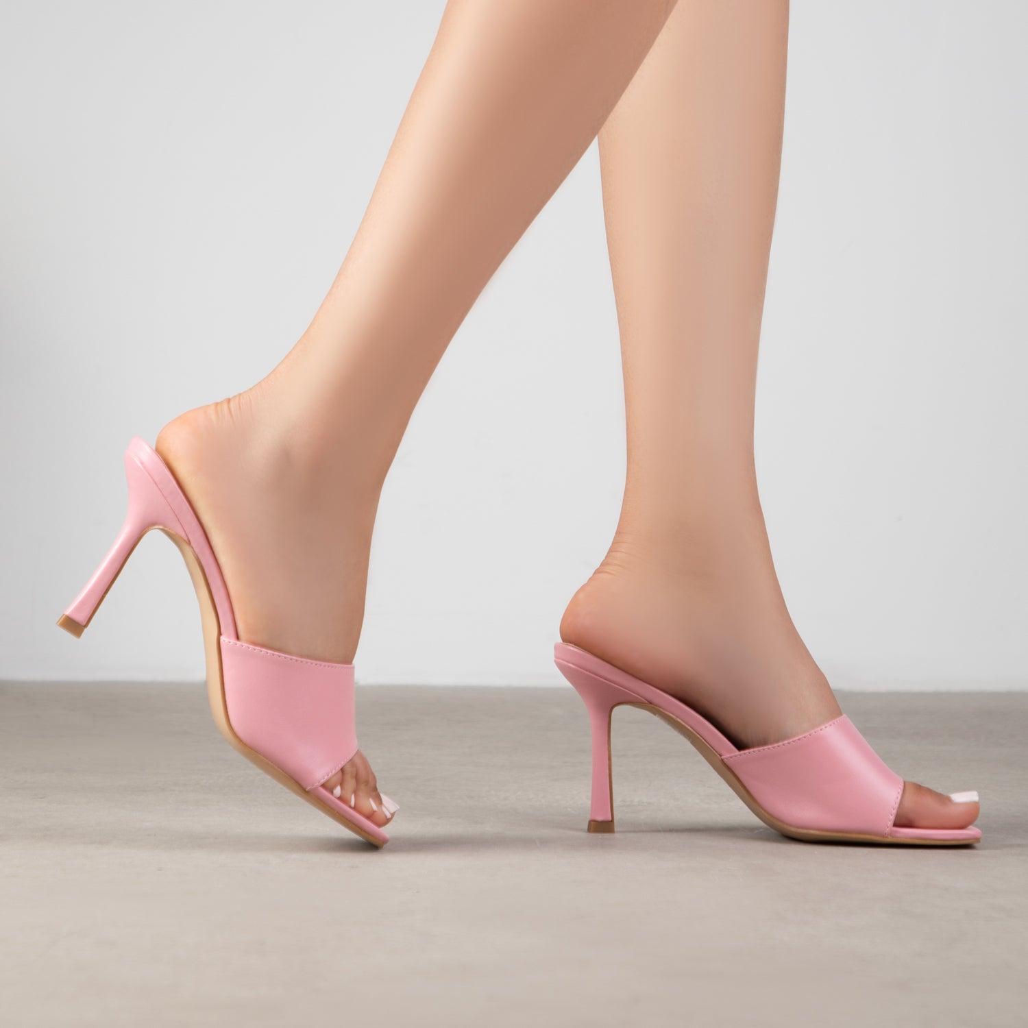 RAID Briya Heeled Mule in Pink PU