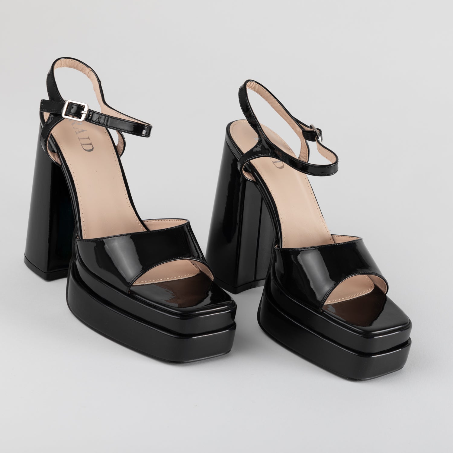 RAID Cassilia Block Heeled Sandals in Black