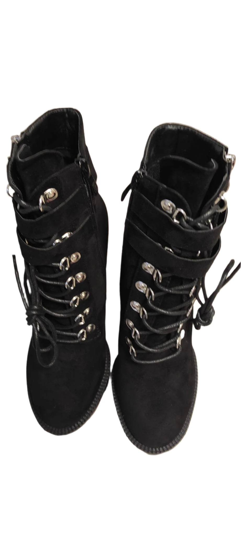 Raid Wide Fit London Women's Black Lace-Up Ankle Boots | Stylish and Durable Winter Footwear