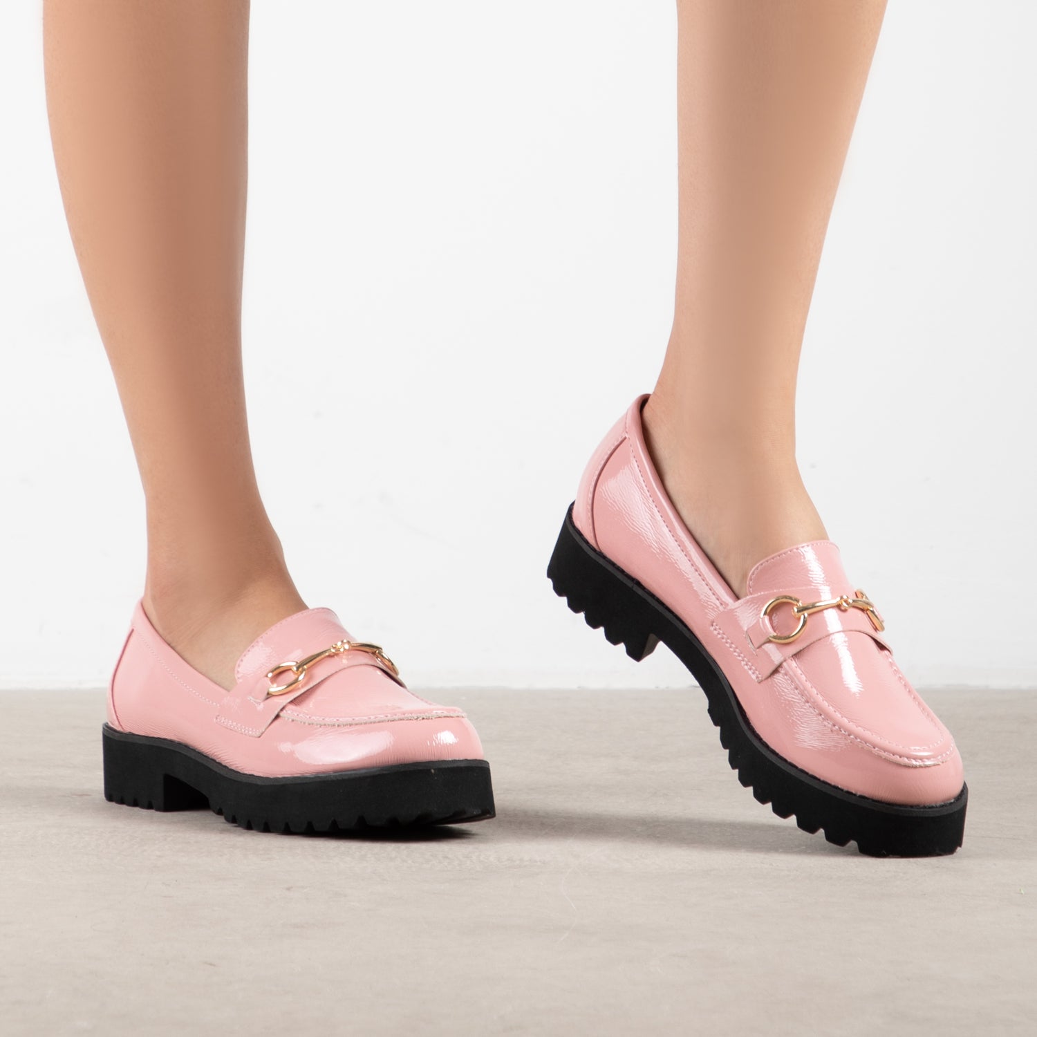 RAID Empire Chunky Shoe in Pink Crinkle