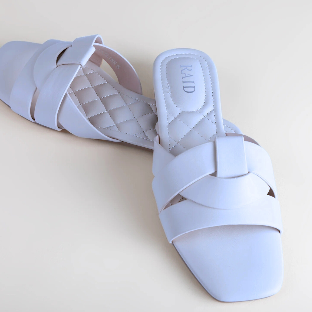 RAID Faylinn Flat Mule in White