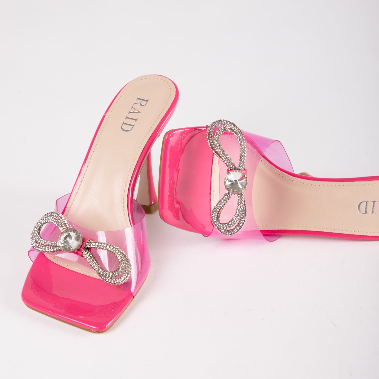 RAID Isha Heeled Mule in Pink Per Pi Pa