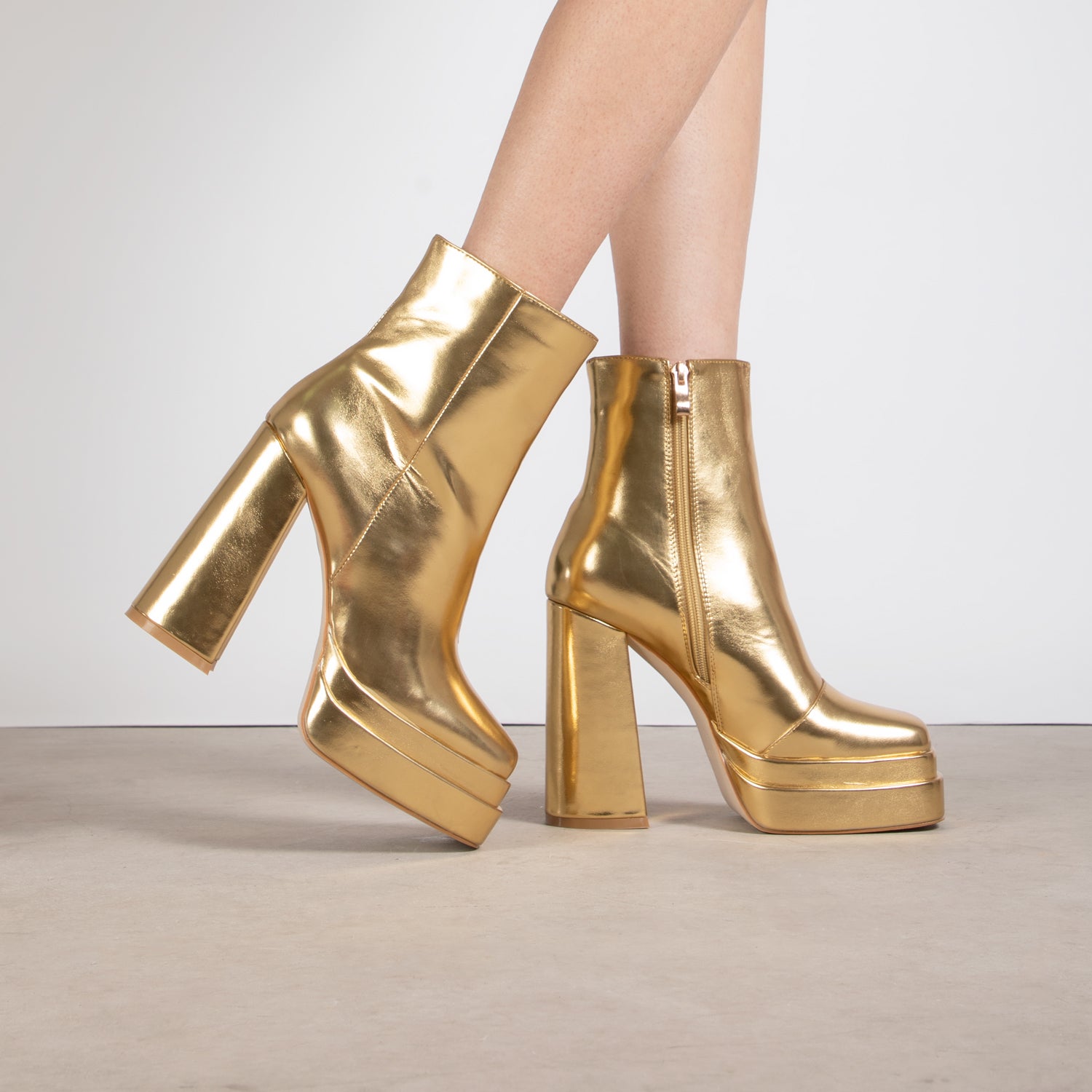 RAID Jadine Ankle Boot in Gold