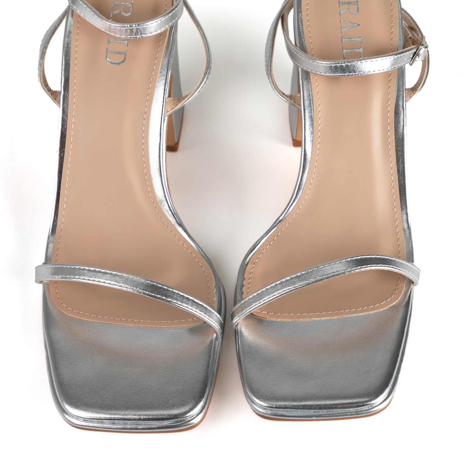 RAID Julina Block Heels in Silver