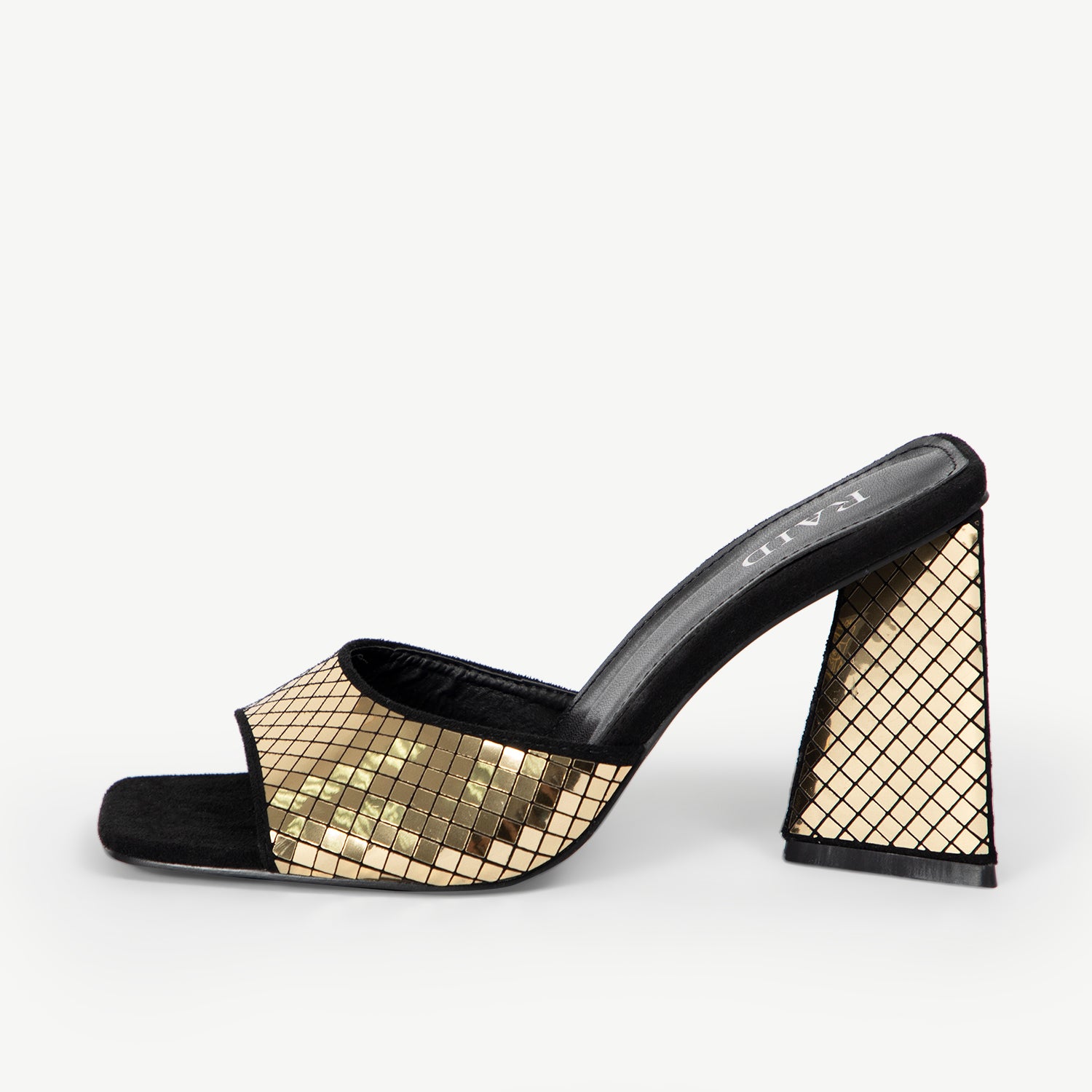 BEBO Kyrah Heeled Mule in Gold