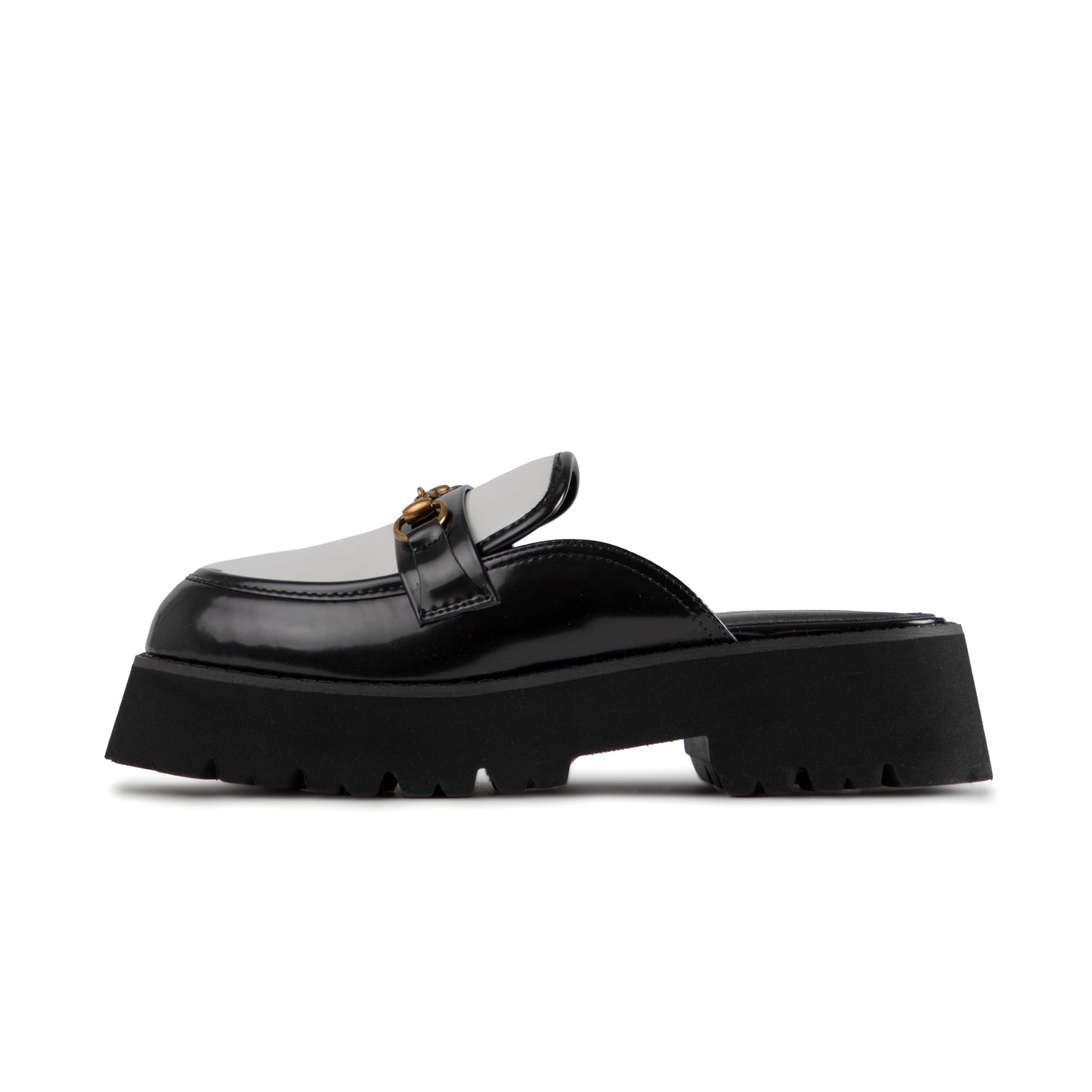 RAID Lidia Loafer Mule in Black & White