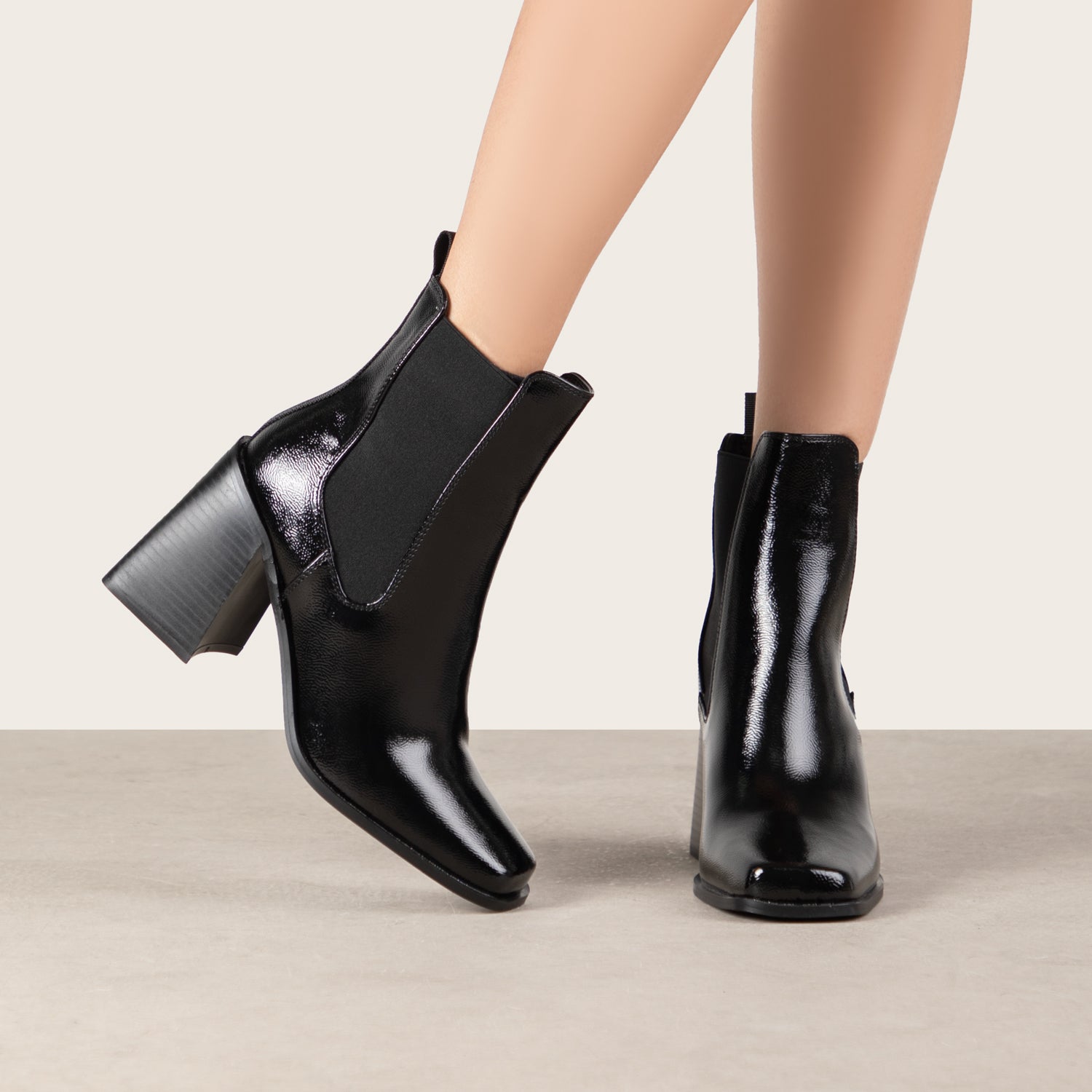 RAID Mariana Block Heeled Ankle Boots in Black