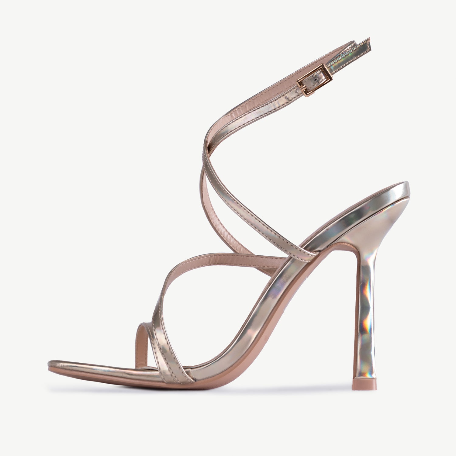 RAID Naveena Strappy Stiletto Heel in Gold