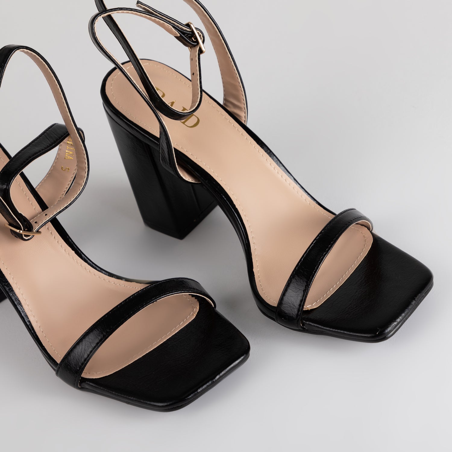 RAID Sabina Block Heeled Sandal in Black