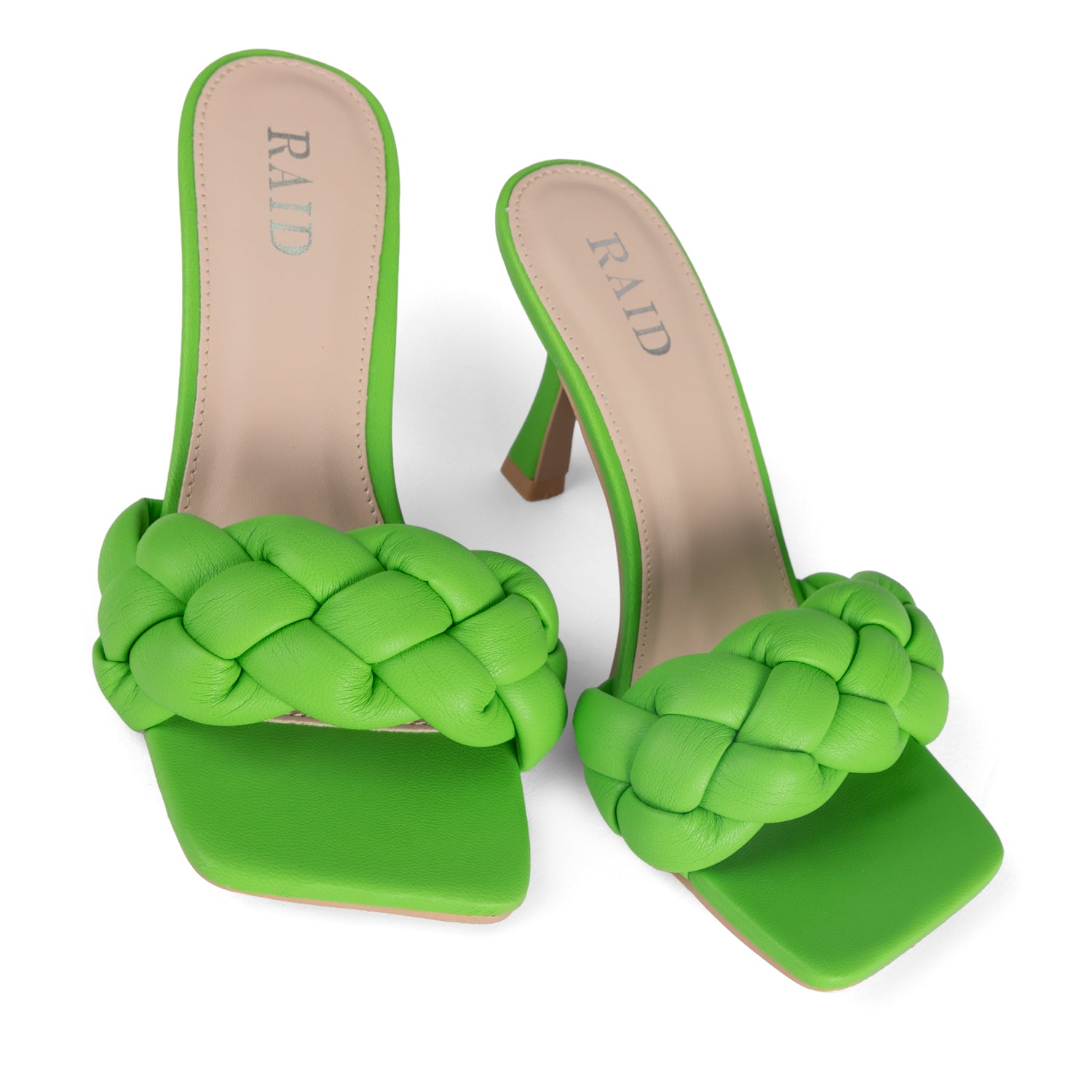 RAID Sandra Padded Mule in Apple Green