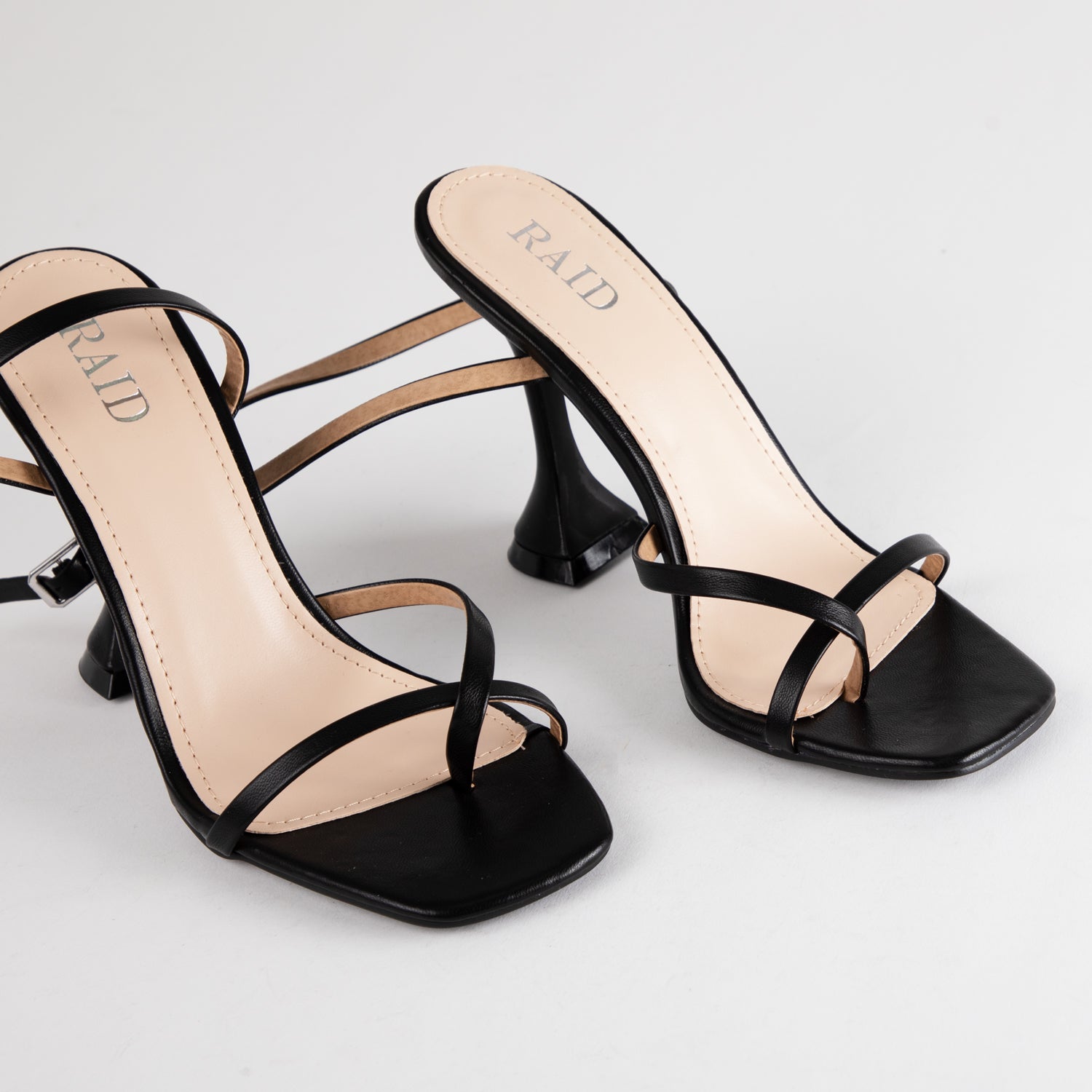 RAID Trevia Heeled Sandal in Black