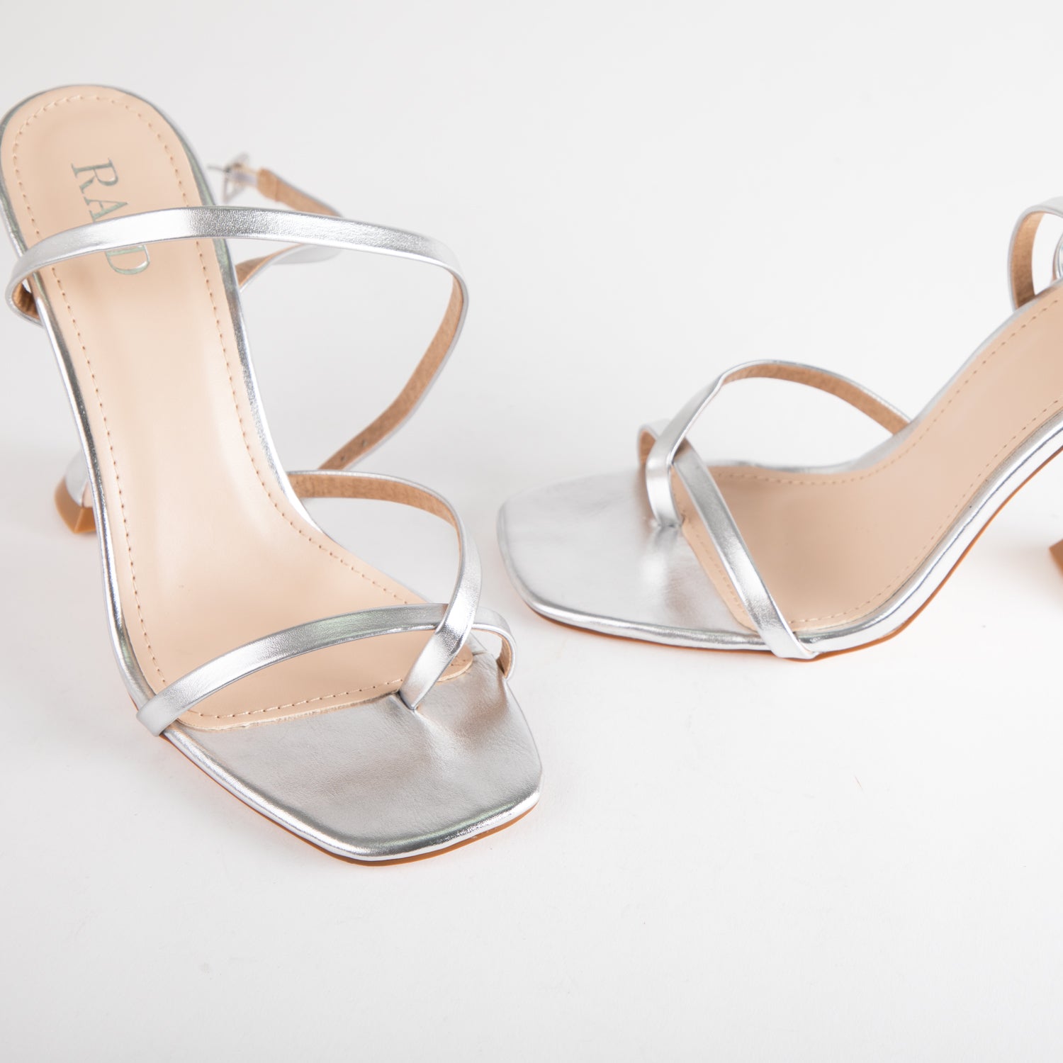 RAID Trevia Heeled Sandal in Silver