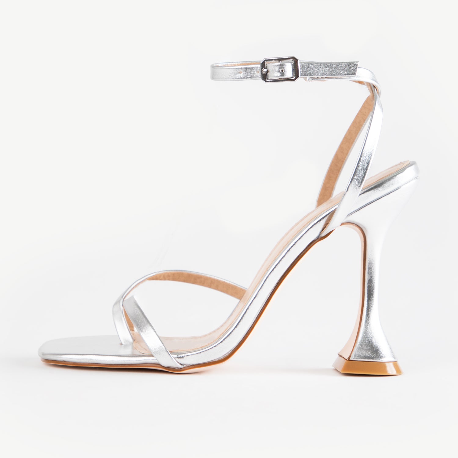 RAID Trevia Heeled Sandal in Silver