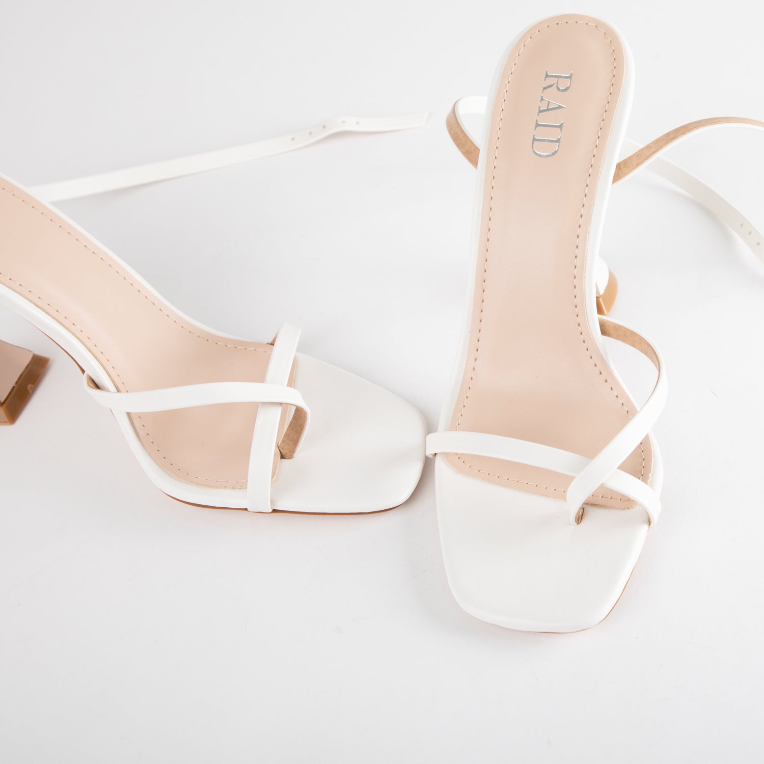 RAID Trevia Heeled Sandal in White