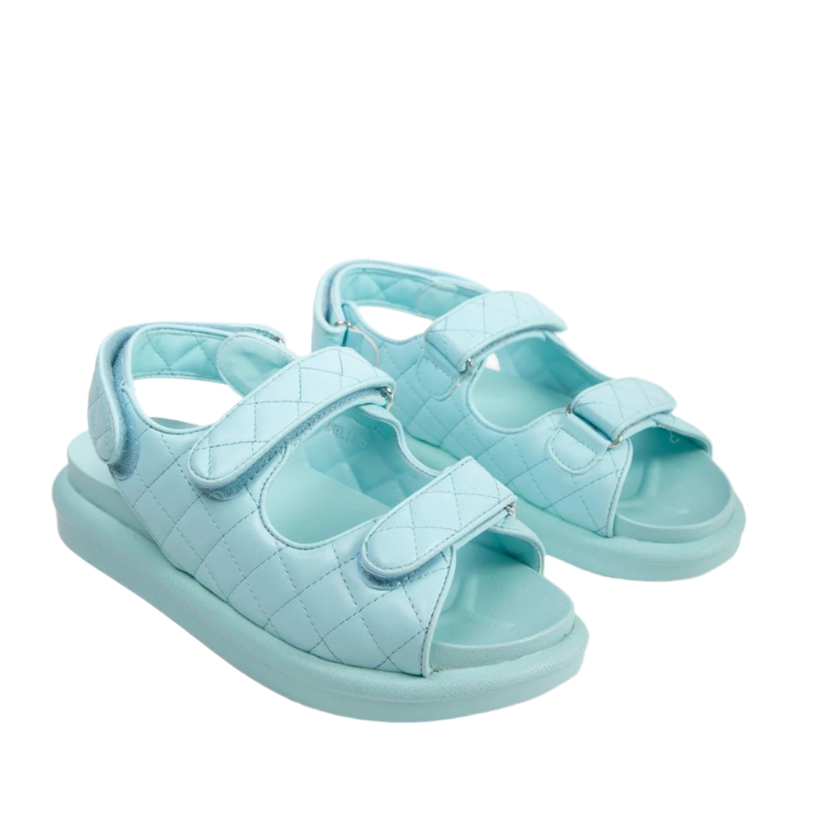 RAID Amylia Quilted Sandal in Aqua