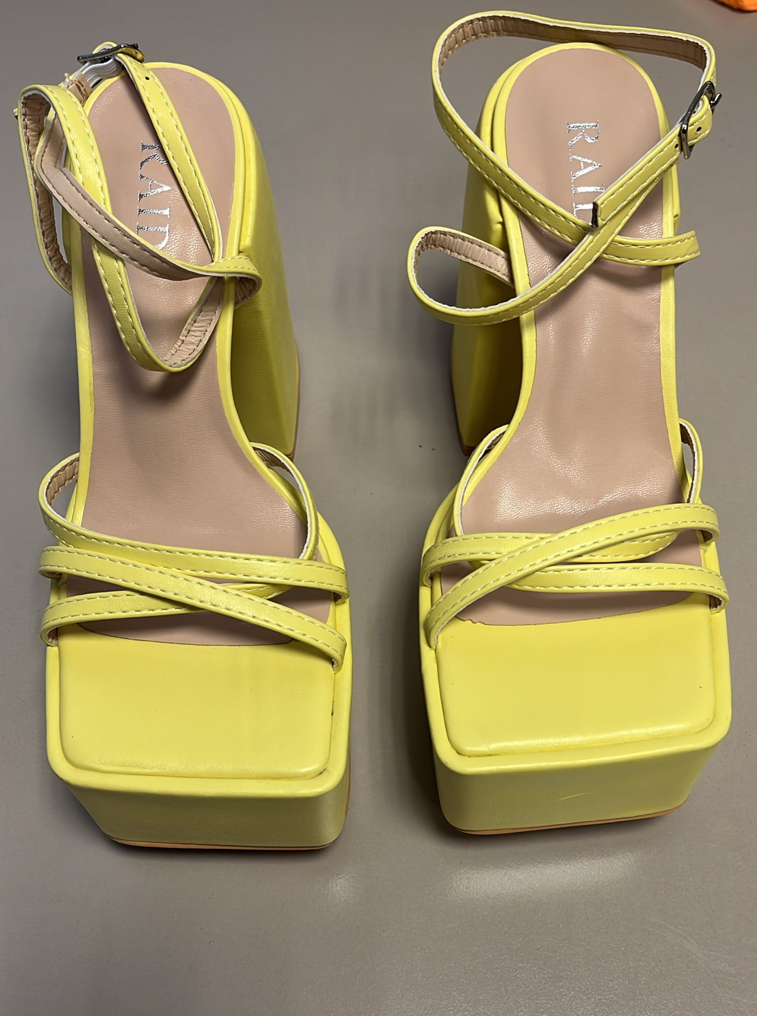 RAID Belcia Platform Sandal in Yellow