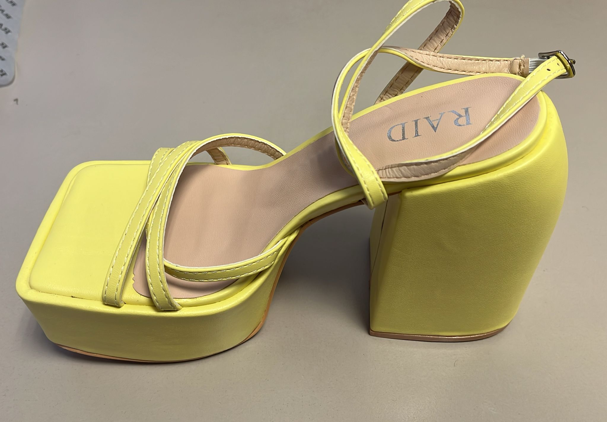 RAID Belcia Platform Sandal in Yellow