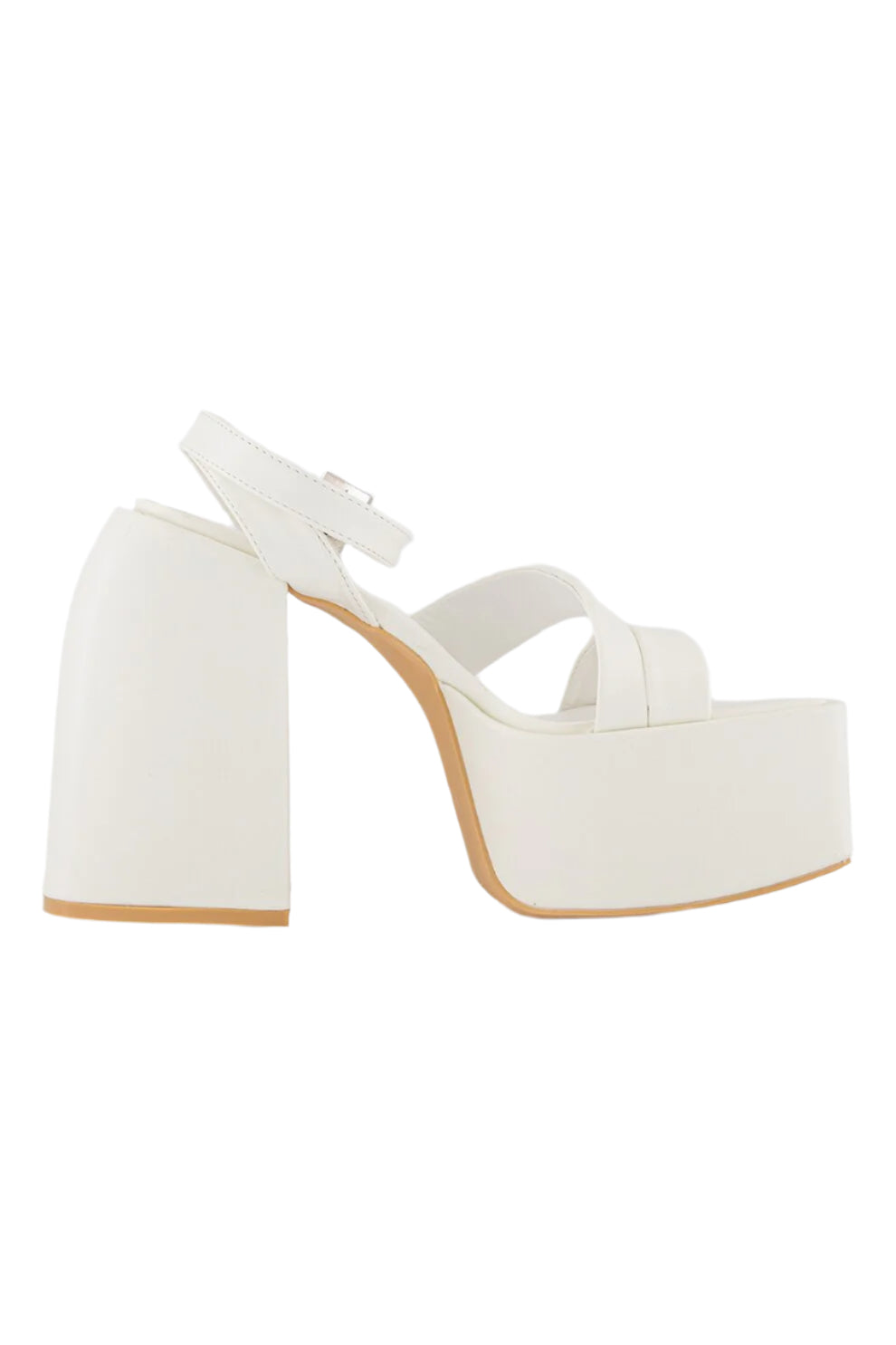 RAID Zaina Platform Sandal in White