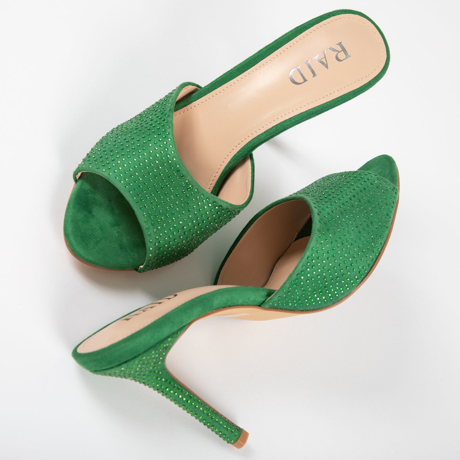 RAID Aamirah Heeled Mule in Green