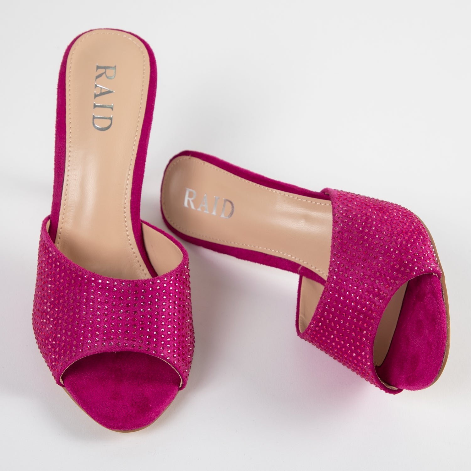 RAID Aamirah Heeled Mule in Dark Pink