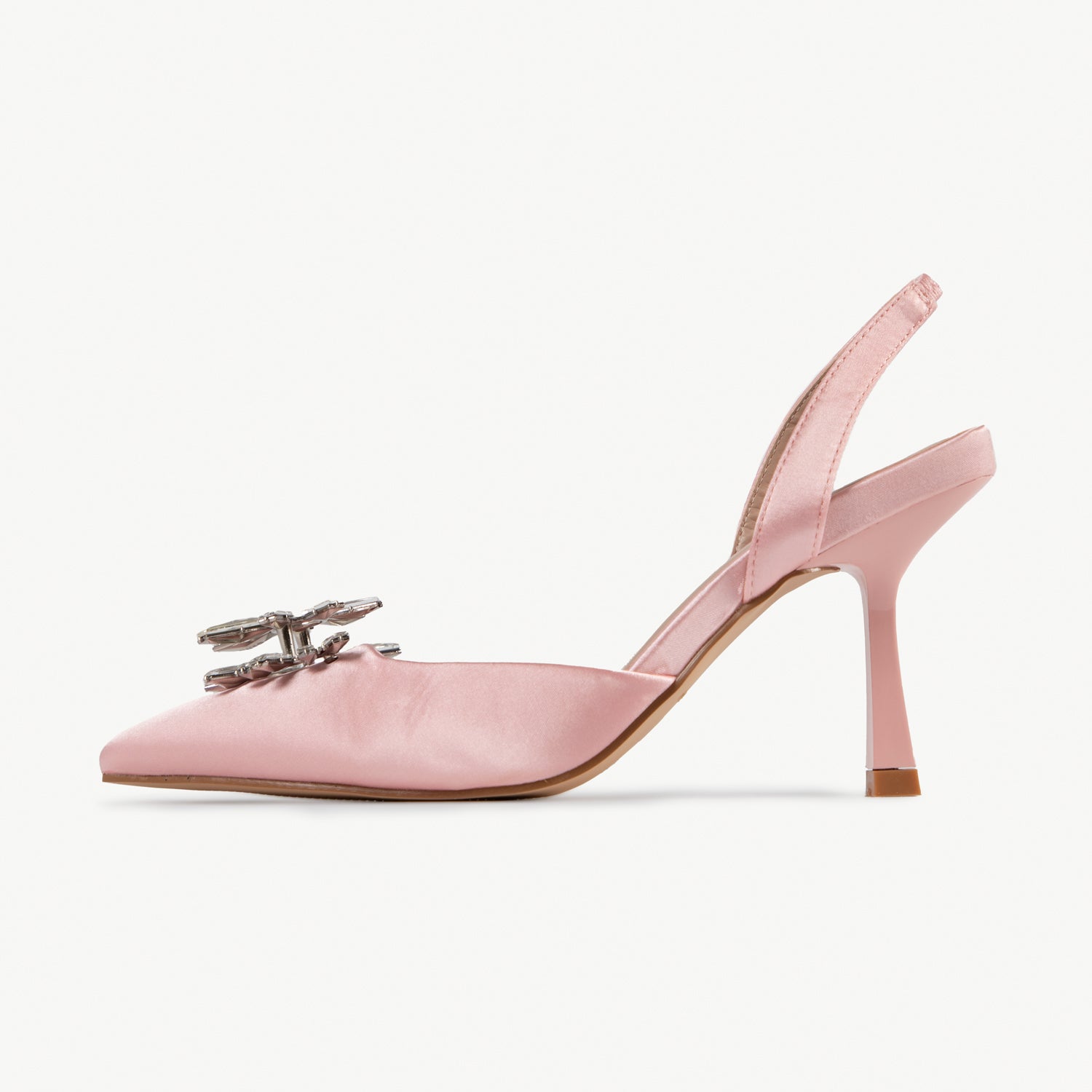 RAID Aisha Slingback Heeled Pump In Baby Pink