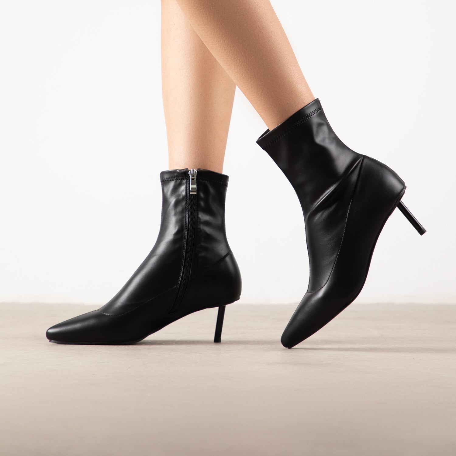 RAID Aletah Stiletto Ankle Boot in Black