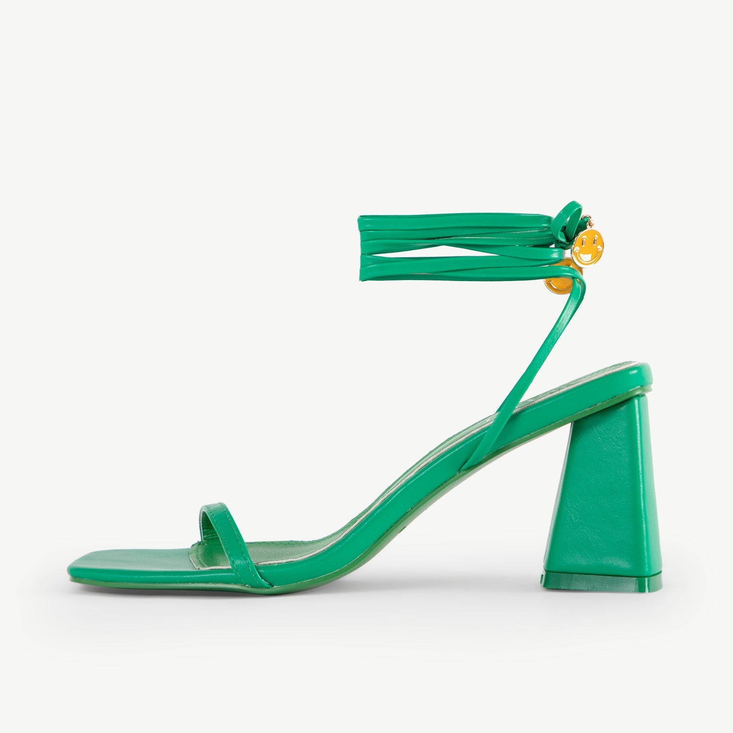 RAID Annie Lace Up Block Heel In Green