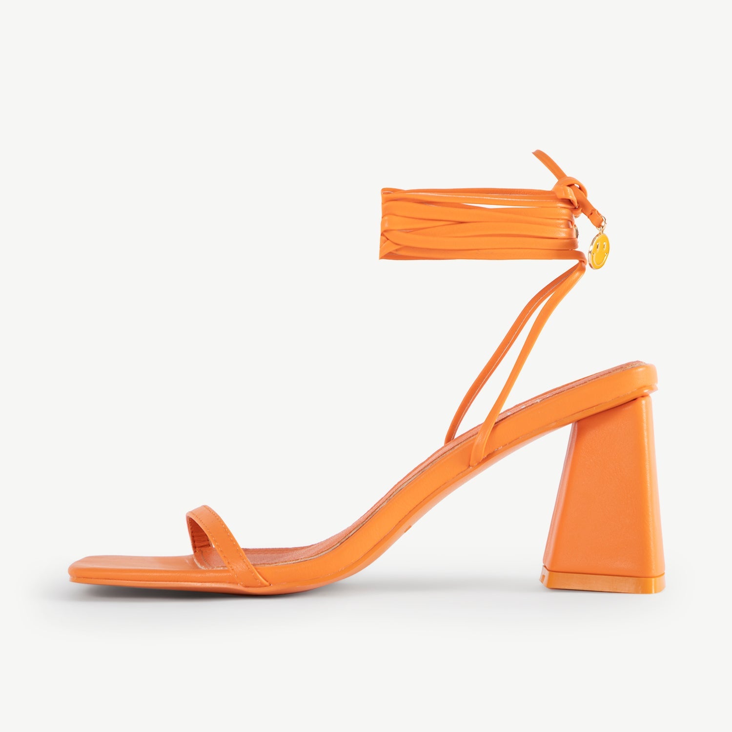 RAID Annie Lace Up Block Heel In Orange