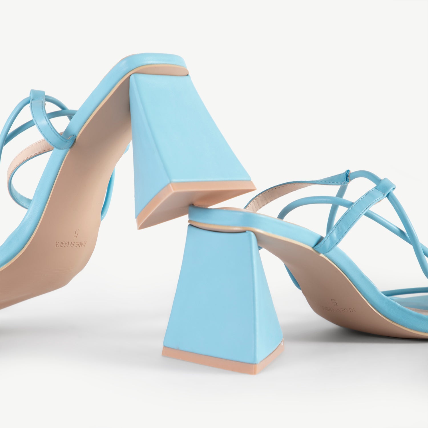 RAID Aysha Strappy Block Heel in Blue