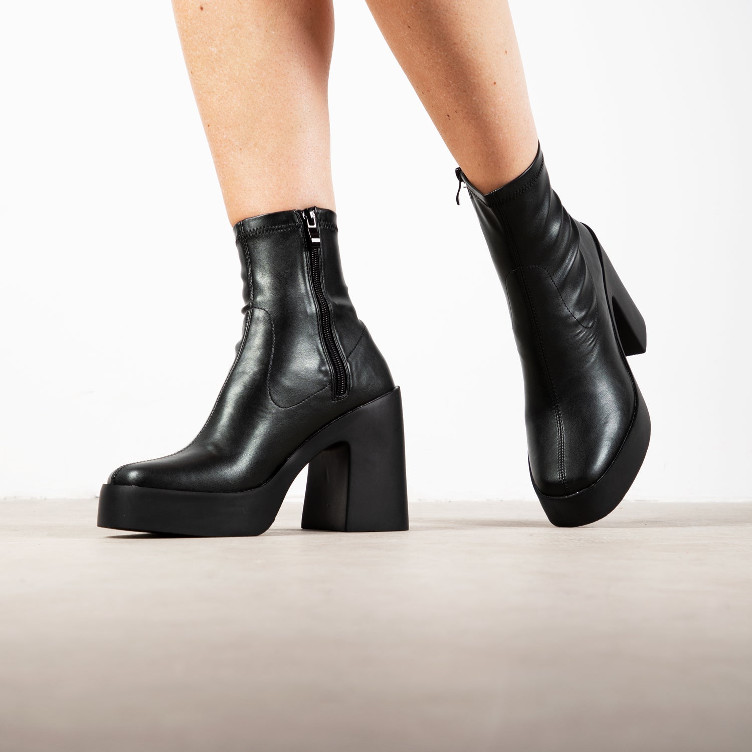 RAID Beena Platform Ankle Boot in Black