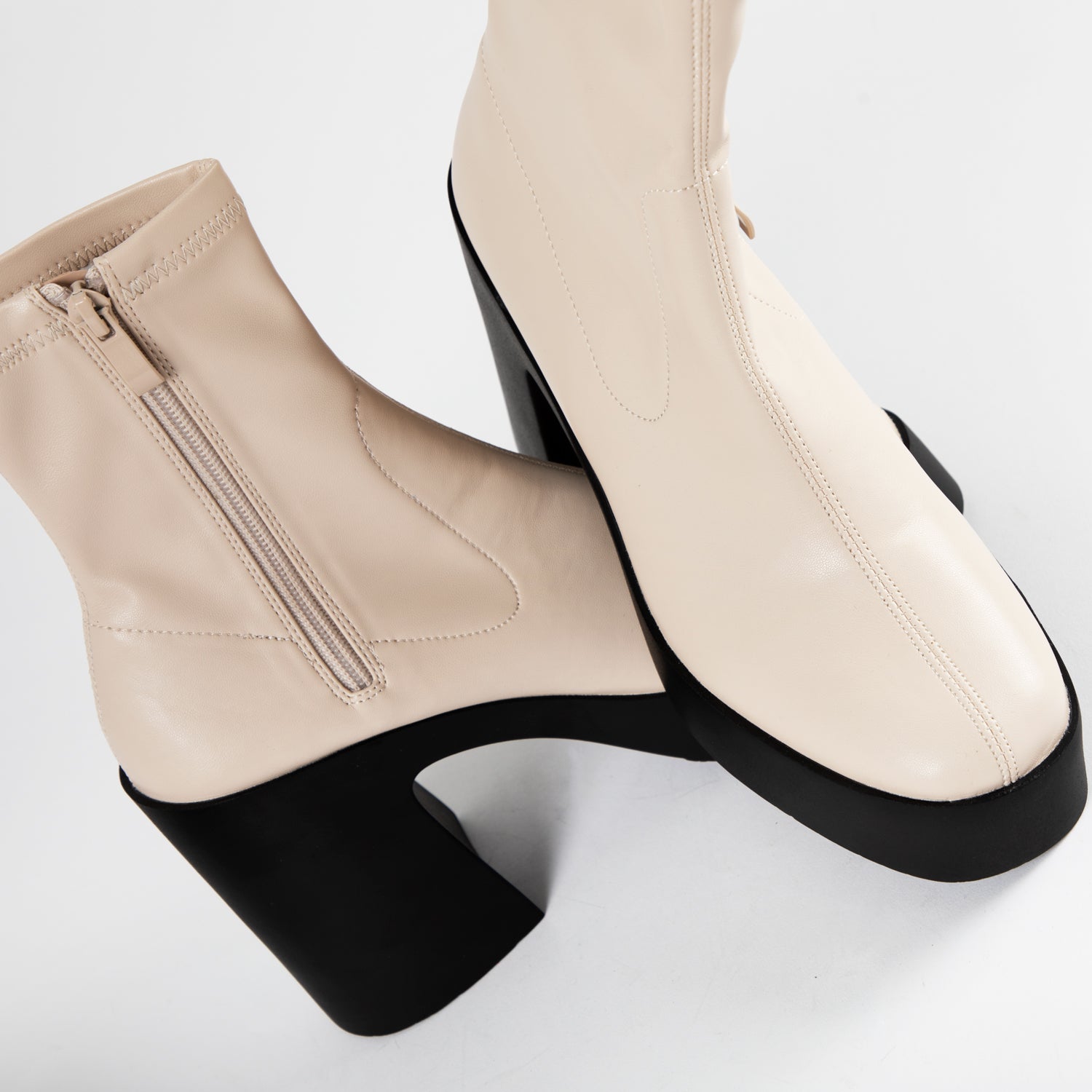 RAID Beena Platform Ankle Boot in Cream