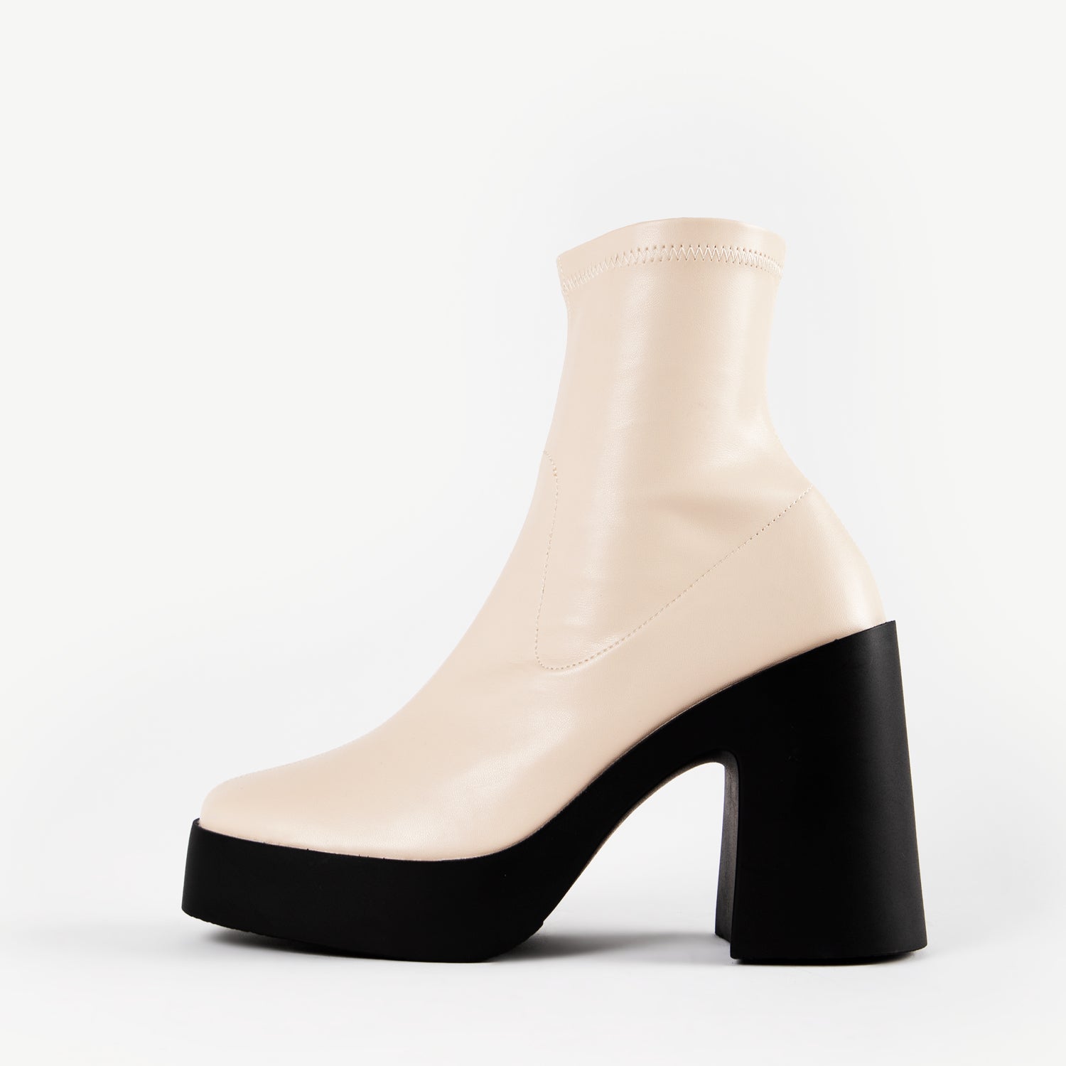 RAID Beena Platform Ankle Boot in Cream