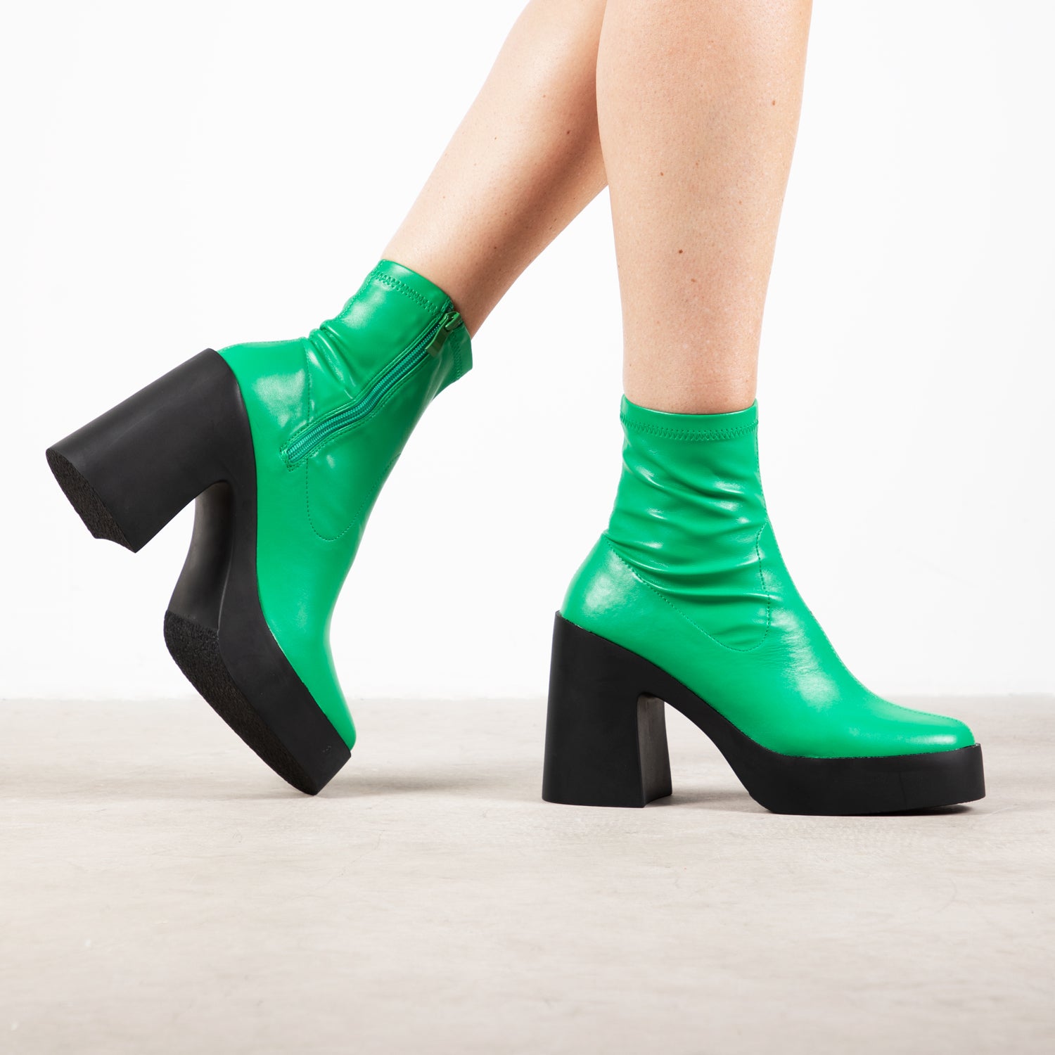 RAID Beena Platform Ankle Boot in Green