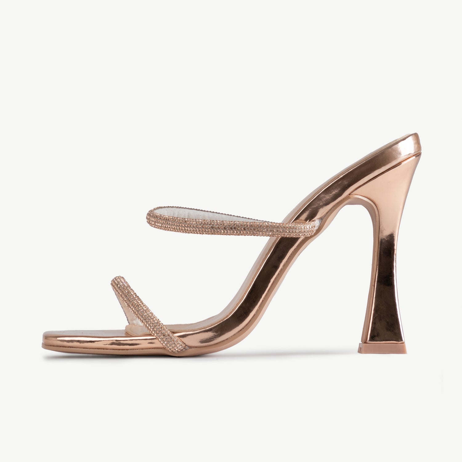 RAID Beulah Heeled Mule in Rose Gold