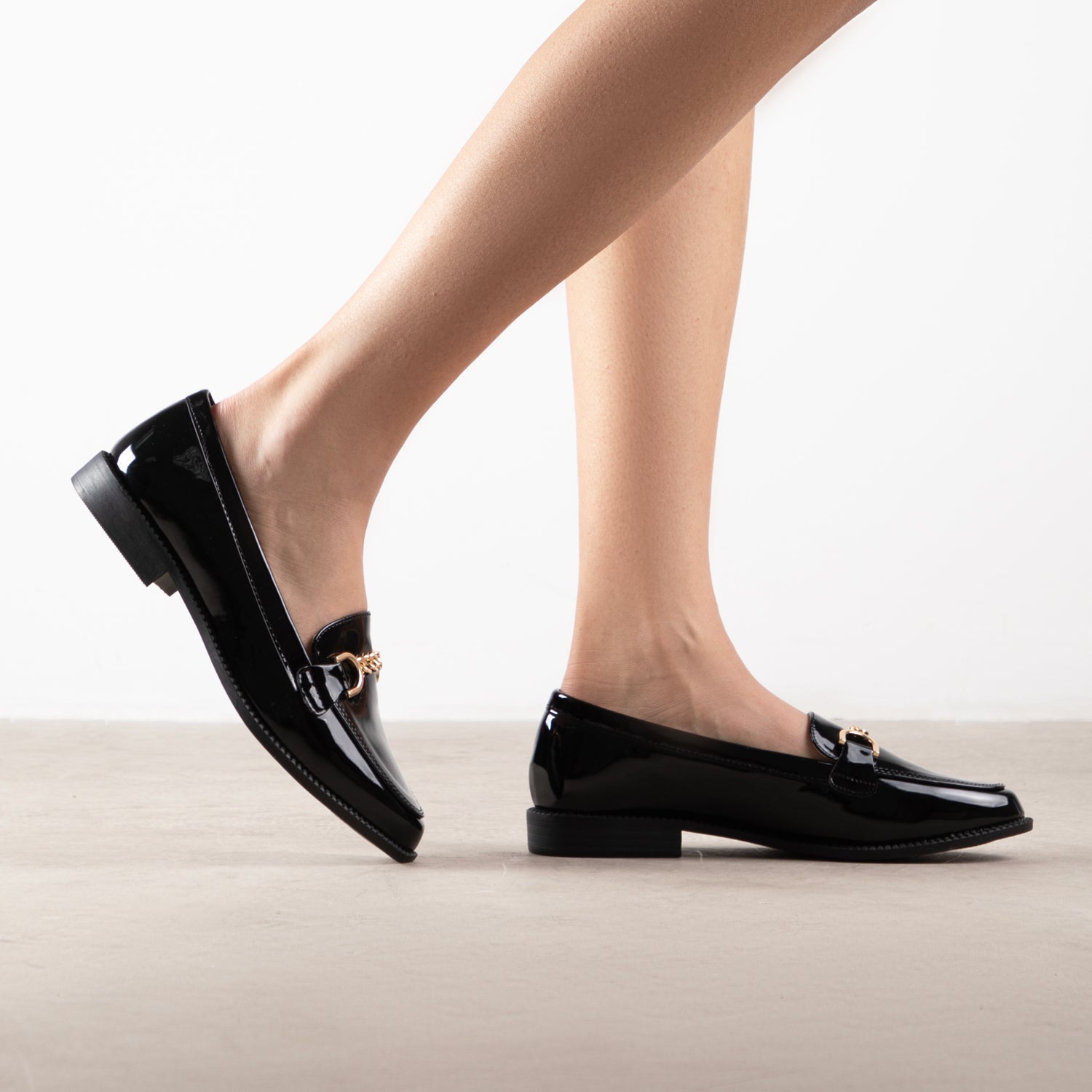 RAID Chanteline Loafer in Black Patent