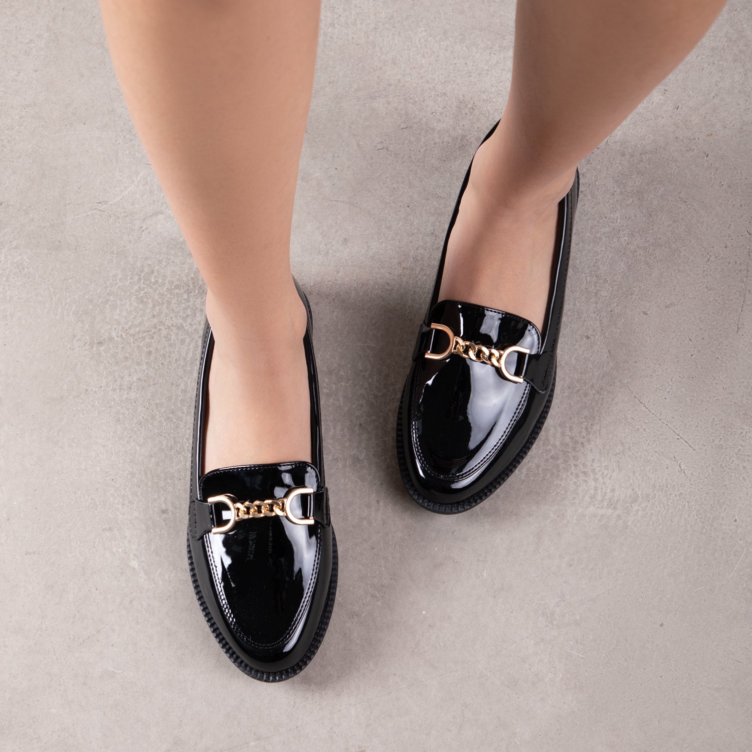 RAID Chanteline Loafer in Black Patent