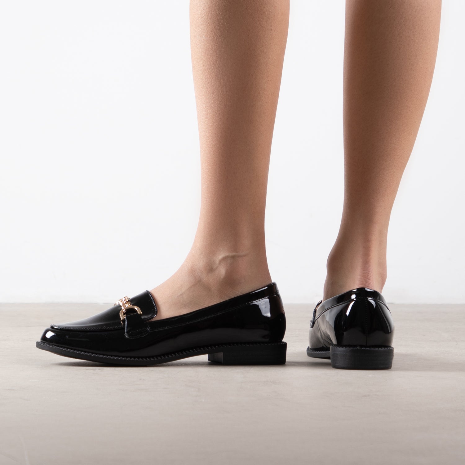 RAID Chanteline Loafer in Black Patent