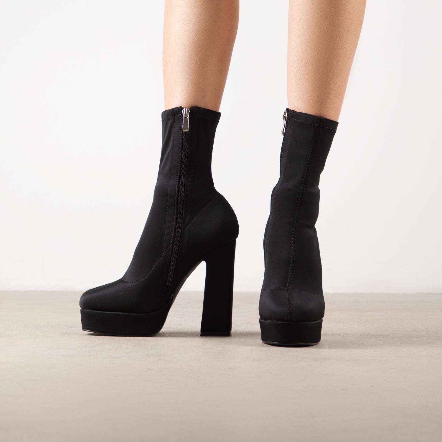 RAID Clancy Platform Sock Boot in Black