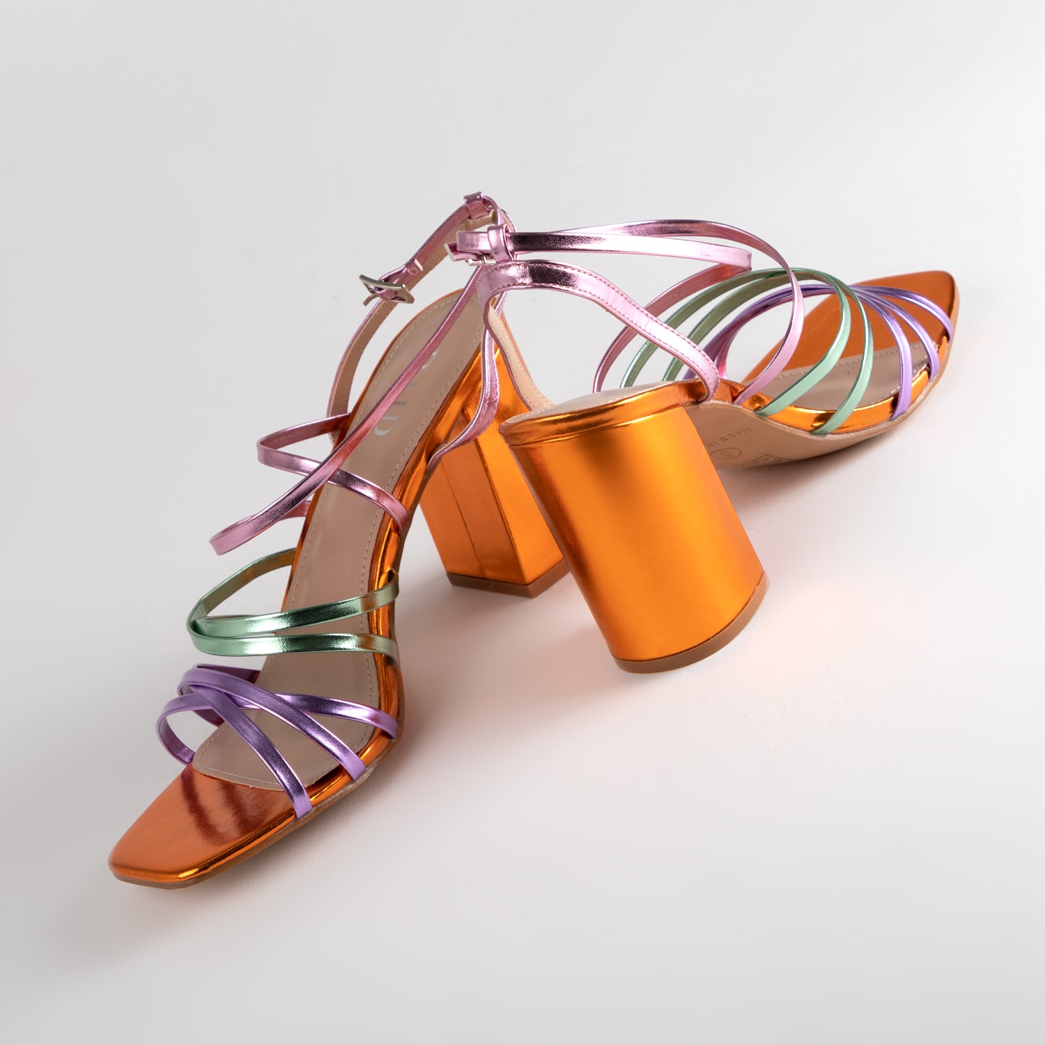 RAID Devika Strappy Sandal in Orange Multi